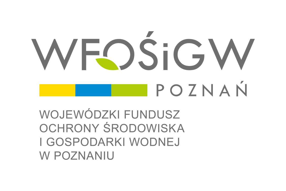 Logo Wojewódzkiego Funduszu Ochrony Środowiska i Gospodarki Wodnej w Poznaniu (na białym tle) 