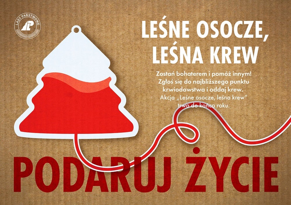 Plakat promujący akcję Leśne osocze, leśna krew. Źródło: DGLP.