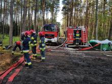 Wielkopolscy strażacy ćwiczyli w sierakowskich lasach
