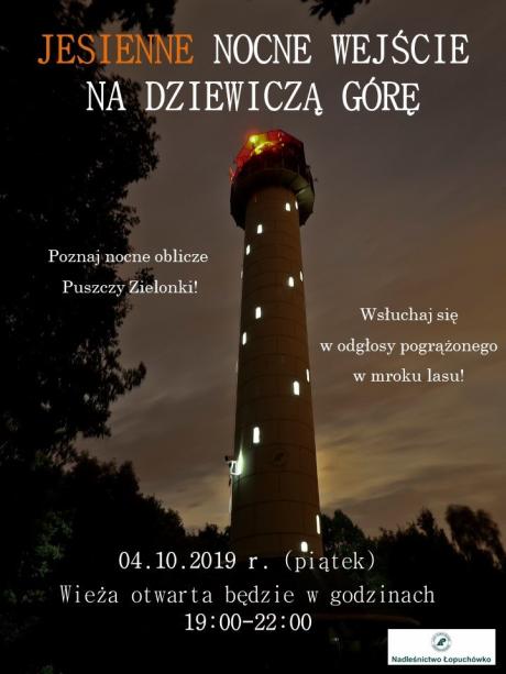 Jesienne nocne wejście na Dziewiczą Górę