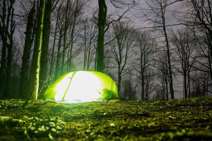 Na&#x20;zdjęciu&#x20;namiot&#x20;rozbity&#x20;w&#x20;lesie&#x2e;&#x20;Autor&#x3a;&#x20;Maciej&#x20;Chromy&#x2e;